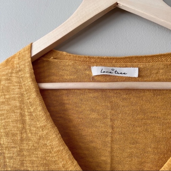 new love tree mustard tie front tee - Picture 7 of 7